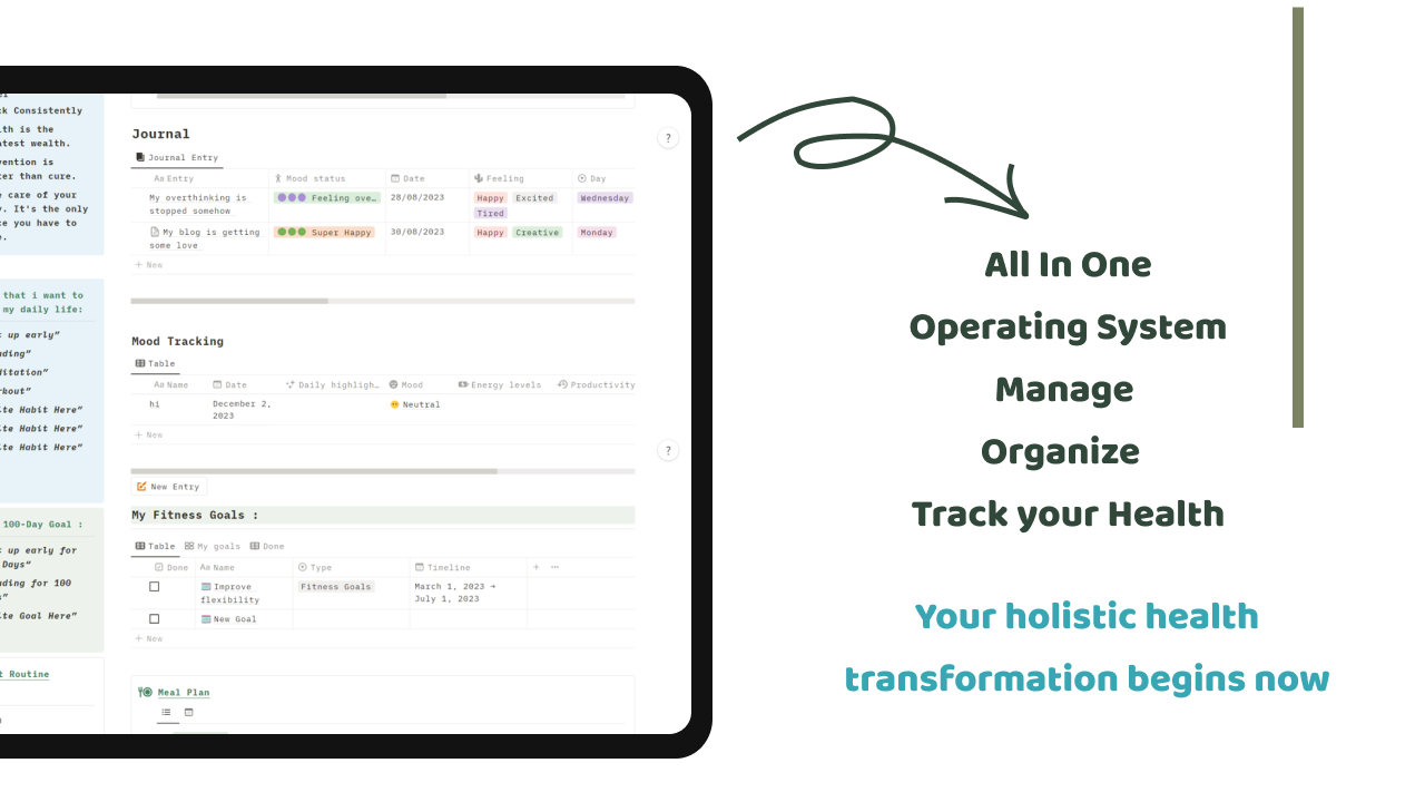 Health Hub OS: Your Comprehensive Wellness tracker | Orynth